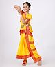 Itsmycostume Satin Half Sleeves Bharatnatyam Theme Costume Set - Yellow