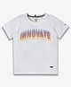 Ed-a-Mamma Half Sleeves Innovate Text Printed Tee - White