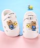 Cute Walk by Babyhug Clogs with Backstrap Bear Applique - White