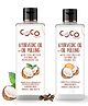 Combo of Virgin Ayurvedic Coconut Oil for Oil Pulling, 2 flavours- Peppermint & Clove, Orange for Strong Teeth | Pack of 2 - 50ml each (100ml)