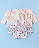 Bodycare Cotton Full Sleeves Antibacterial Front Open Thermal Vests With Animals & Fish Print Pack Of 3 - Off White
