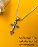 Taarose by Osasbazaar 925 Sterling Silver Cross CZ Pendant - 92.5% Pure BIS Hallmarked