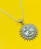 Taarose by Osasbazaar 925 Sterling Silver Suraj Sun Pendant and 20 inch Chain- 92.5% Pure BIS Hallmarked