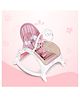 Infantso Baby Rocker cum baby feeding chair with Vibration And Soothing music, adjustable backrest recline feature Rocker, Detachable toy bar and food tray - Pink