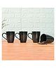 Femora Black Set Of 4 Ceramic Coffee Mug  (Color May Vary) - 360 ml