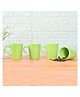 Femora Green Set Of 4 Ceramic Coffee Mug   (Color May Vary)- 360 ml