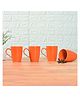 Femora Orange Set Of 4 Ceramic Coffee Mug  (Color May Vary)- 360 ml
