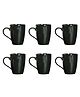 Femora Black Set Of 6 Ceramic Coffee Mug (Color May Vary)- 360 ml
