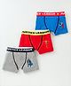 Bodycare Cotton Knit Trunks With WB Characters Print Pack of 3 -Grey Blue & Red