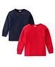 Babyhug Full Sleeves Pullover Thermal Wear Pack of 2 - Red & Navy Blue