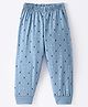Ollypop Sinker Full Length Lounge Pant with Hearts Print - Blue
