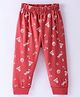 Ollypop Sinker Full Length Lounge Pant with Basketball Print - Red