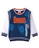 Babyhug Marvel Terry Knit Full Sleeves Sweatshirt with Avengers Graphics - Blue