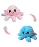 PlayMagic  Strollin Reversible Octopus Plush Soft Toy Pink & Blue - Height 12.5 cm