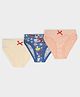 Mi Arcus Pack Of 3 Floral Printed Panties - Peach Blue