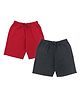 Clothe Funn Pack Of 2 Solid Shorts - Maroon & Anthra Grey