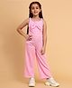 Little Marine Sleeveless Bow Detailed Solid  Jumpsuit - Pink