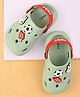 Neoz Clogs Back Strap With Football Applique-Green