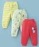 Mini Donuts 100% Cotton Interlock Knit Full Length Lounge Pants Animal Print Pack of 3 - Multicolour