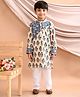 Kinder Kids Full Sleeves Floral Printed Kurta With Pajama Set - Blue