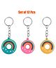 Asera Multicolor Donut Key rings / Key chains for Kids Birthday Return Gifts Party Favors Take Away Gifts (Set of 12)