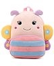Frantic Premium Quality Soft design Pink Butterfly Bag for Kids - 14 inches