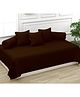 Trance Home Linen 200TC Cotton Satin Stripe  Diwan Set  6 Piece - Chocolate Brown