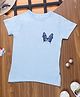 PURPLE UNITED KIDS Half Sleeves Butterfly Printed Tee - Aqua Blue