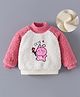 Kookie Kids Full Raglan Sleeves Cute Monster Printed Winter Wear T-Shirt - Pink