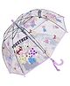 CHAATEWALA Dogs Printed Dome Shape Transparent Umbrella - Multi Colour