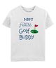 Zeezeezoo Half Sleeves Dads Future Golf Buddy Text Printed Tee - White