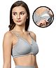 TUMMY Bamboo Cotton Solid Bra With Nursing Access - Grey