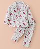Smarty Girls  100% Cotton Knit Full Sleeves Night Suit With Doll Print Print - Light Green