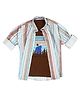 CAVIO Cotton Poly Spandex Full Sleeves Striped Shirt And Tee - Brown