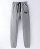 Lazy Bones Full Length Fleece and Woollen Pant Text Print- Grey