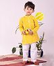Vastramay Cotton Full Sleeves Leheriya Printed Kurta And Pyjama Set - Yellow