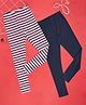 YU by Pantaloons Pack Of 2 Solid & Striped Leggings - Multi Colour