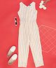 YU by Pantaloons Sleeveless Striped Jumpsuit - Beige