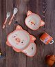 The Bamboo Co Bamboo Kids/Baby Feeding/Dinner Set of 5- Bonnie Piglet