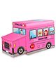 Bunie School Bus Shaped Foldable Ottoman Storage Box  Pink