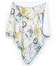 Cocoon Care Bamboo Muslin Terry Knit Fruits Jungle Printed Hooded Towel - Multi Colour