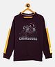 CRIMSOUNE CLUB Cotton Full Sleeves Brand Name Text Printed Colour Blocked Sweatshirt - Maroon
