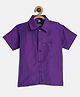 THANGAMAGAN Viscose Half Sleeves Soild Without Lining Shirt - Lavender