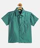 THANGAMAGAN Half Sleeves Solid Shirt - Sea Green
