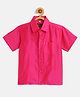 THANGAMAGAN Half Sleeves Solid Shirt - Pink