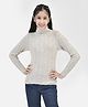 CRIMSOUNE CLUB Full Sleeves Striped Textured Sweater - Grey