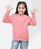 CRIMSOUNE CLUB Cotton Full Sleeves Text Printed Sweatshirt - Pink