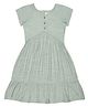 Young Birds Half  Sleeves Anstract Printed Dress -  Mint