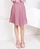 Peppermint Solid Pleated Skirt - Pink