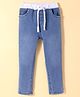 ToffyHouse Cotton Denim Full Length Jeans With Solid Colour - Light Blue